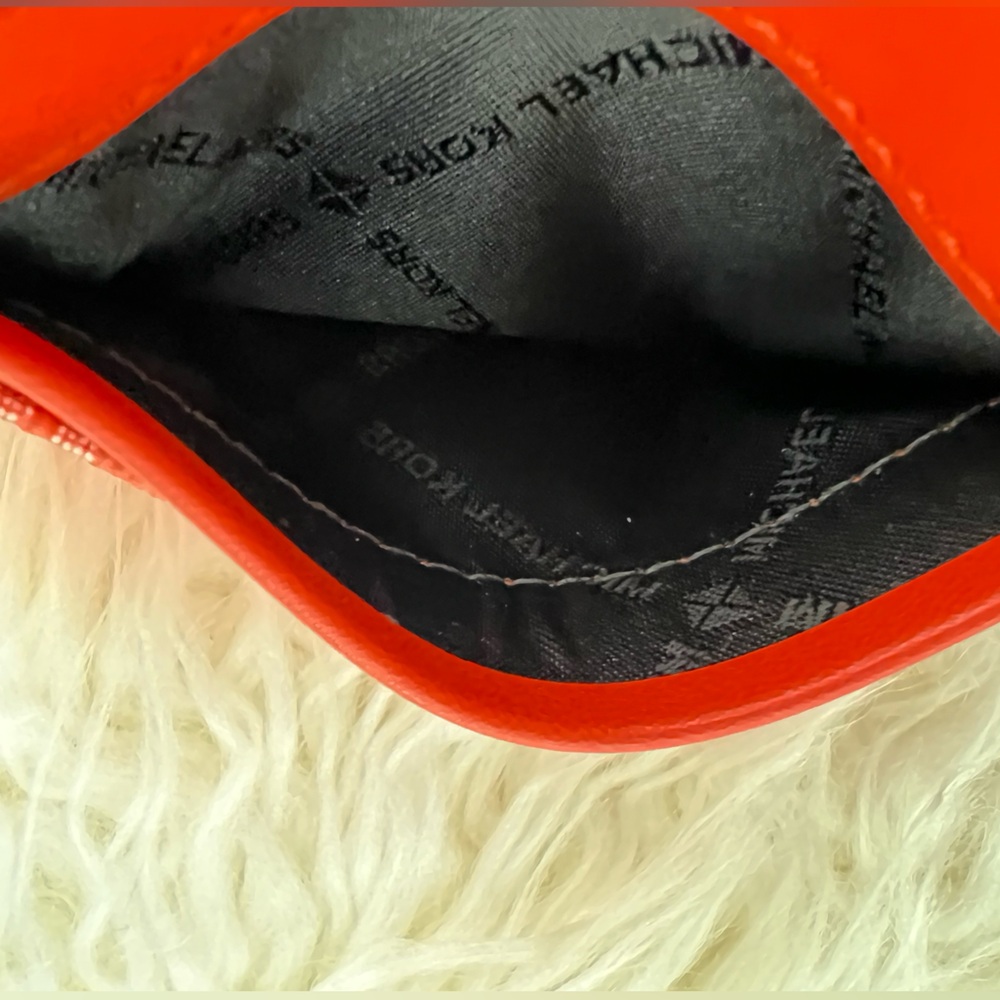 Michael Kors Ombré Coral Logo Card Case Wallet - Picture 3 of 5